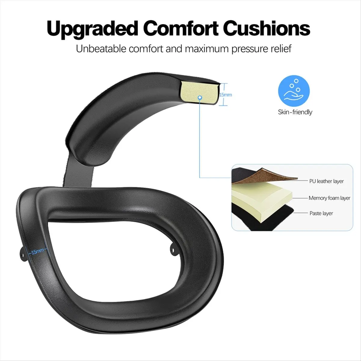 VR Head Strap for 3S Elite Strap Enhanced Support and Comfort , 3S Head Band VR Accessories Silver