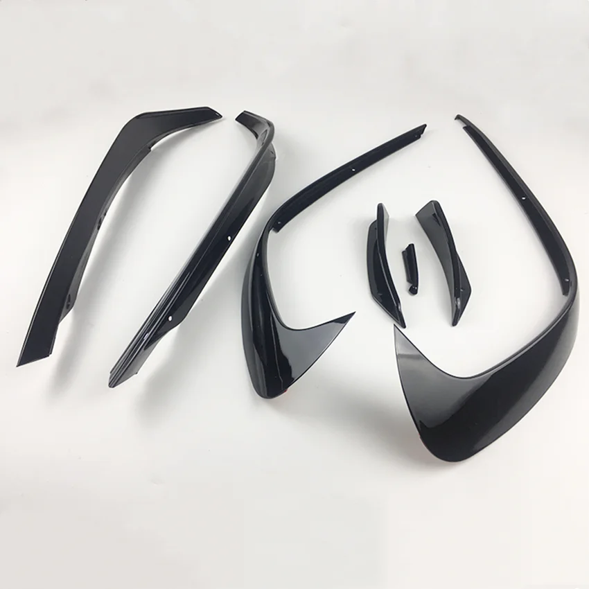 Glänzend schwarze Frontstoßstangen-Lippenspoiler-Splitter Canards Vents für Benz W176 A200 A250 A45 AMG Hatchback Sport 2016 2017 2018 – Detail 8