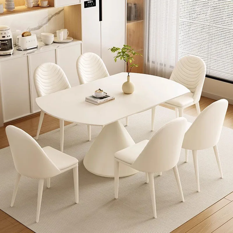 Legs Metal White Dining Table Big European Italian High Design Dining Table Living Room Mesa De Centro De Sala Home Furniture