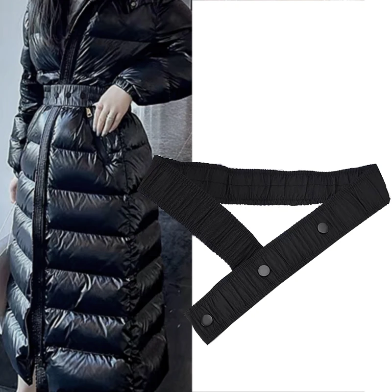 Down jacket Belt Women Cloth Elastic Waist Seal All-Match Waist Hugging Cotton-Padded Clothes Accessories Decoration Dress Pa...