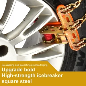 Correntes de neve de pneu de carro de ferro antiderrapante correntes de pneus de areia de lama de neve de metal de emergência adequadas para largura de pneu 165-265mmm 12 principais vendas rodas de ferro aro 15 - №9