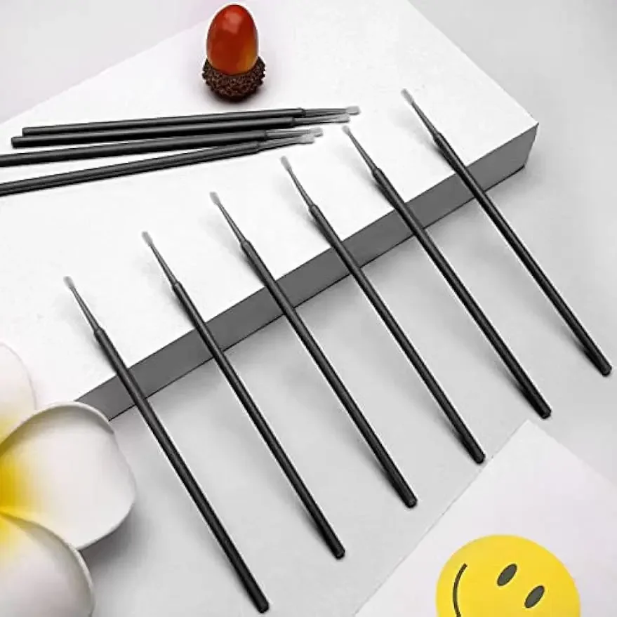 MASSA 500 Stück Einweg-Mikro-Wimpernbürstenköpfe, erweiterte persönliche Wimpernbürstenköpfe, Mehrzweck-Mikro-Make-up-Bürstenköpfe