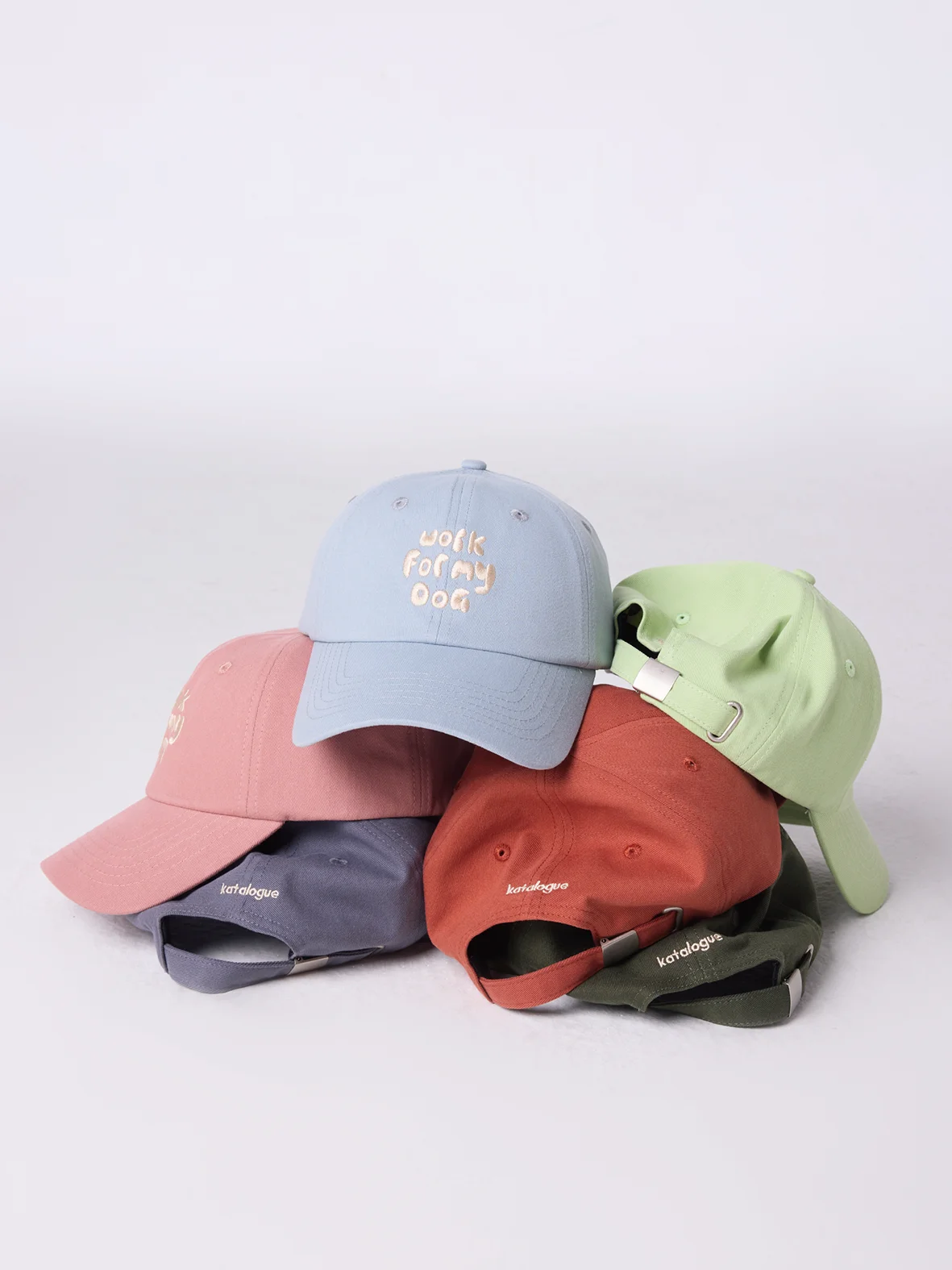 katalogue-pure-cotton-embroidered-baseball-cap-unisex-universal-fit-53-60cm-round-top-bendable-brim-spring-summer-autumn-winter