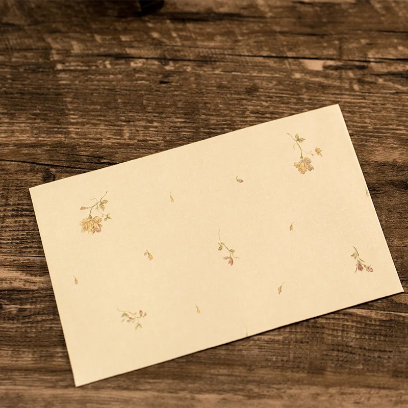 50pcs/lot 17.5*11cm Floral Pattern Envelope Letter Set Western Wedding Invitation Postcard High-grade Business Storage Gift Pack