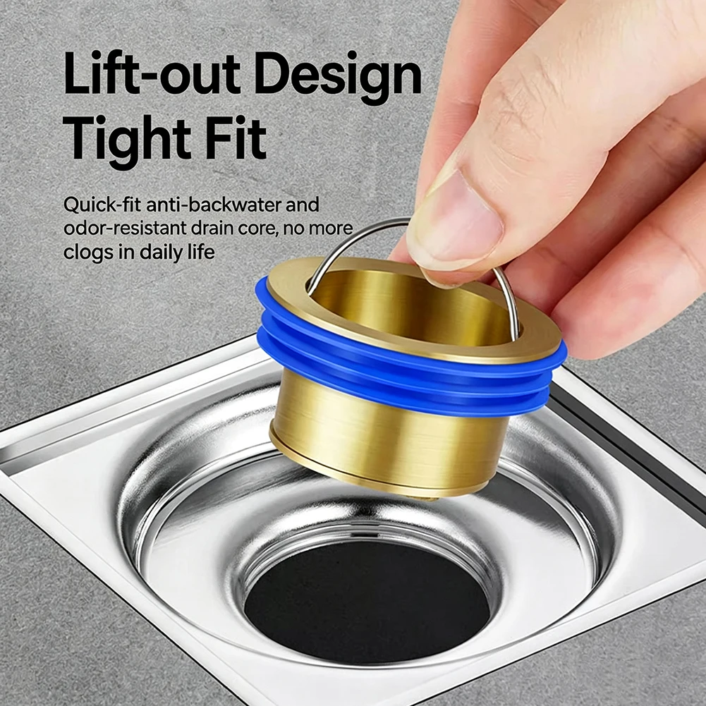 Shower Drain Plug Toilet Floor Drain Backflow Preventer Odor Cover Deodorant Self Draining Auto-Open Design Kitchen Sink