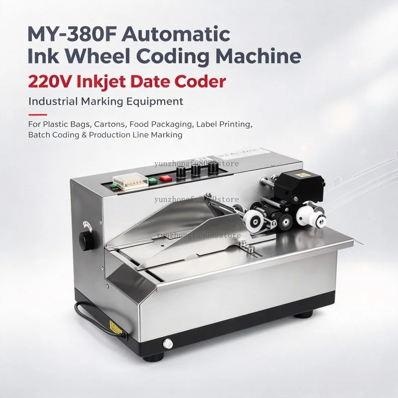 MY-380F Automatic Coding Machine 220V Automatic Ink Wheel Coding Machine Plastic Bag Carton Inkjet Coding Machine