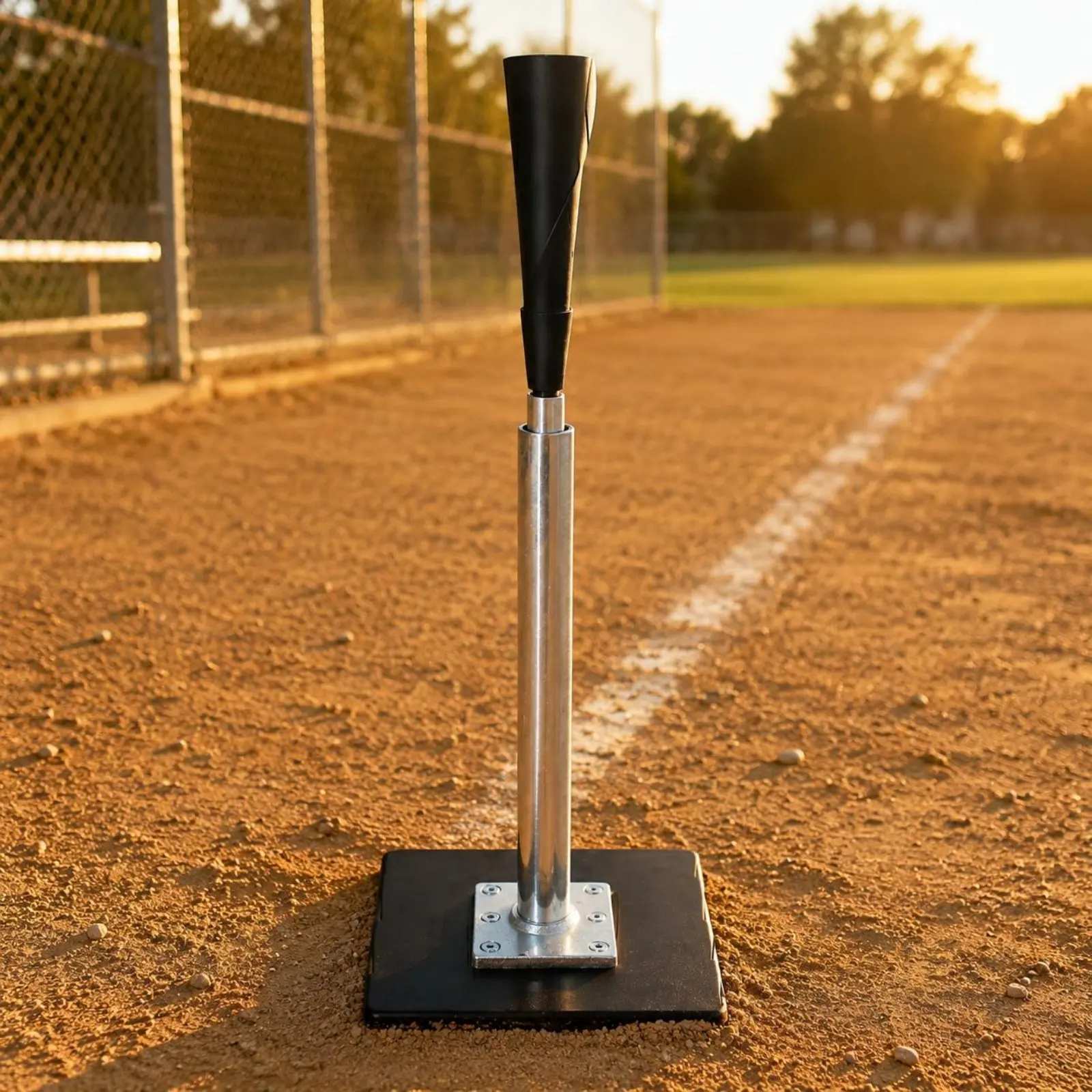 Baseball and Softball Tee Stable Base Adjustable Batting Tee Sports Training Gear Steel Construction