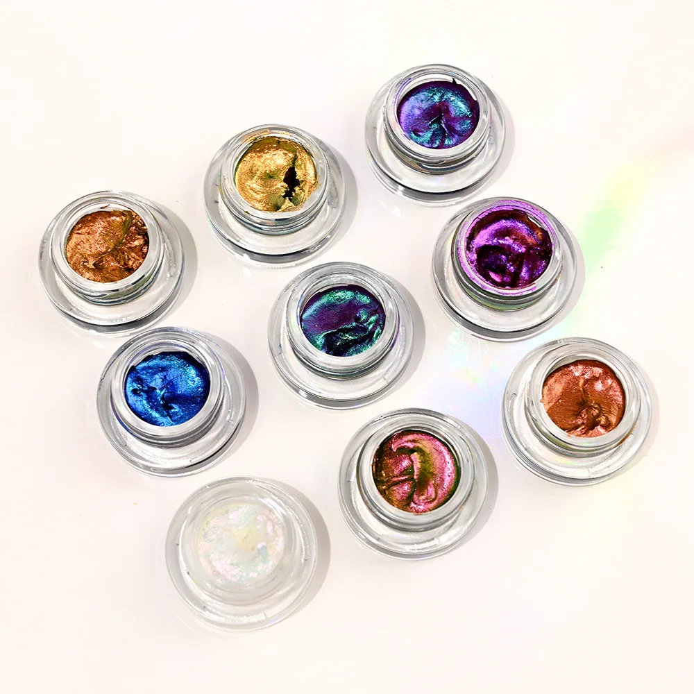 Private Label Duochrome Shiny Metallic Glossy Liquid Eyeshadow Cream Lipstick Optical Chameleons Eye Glitter Pigment