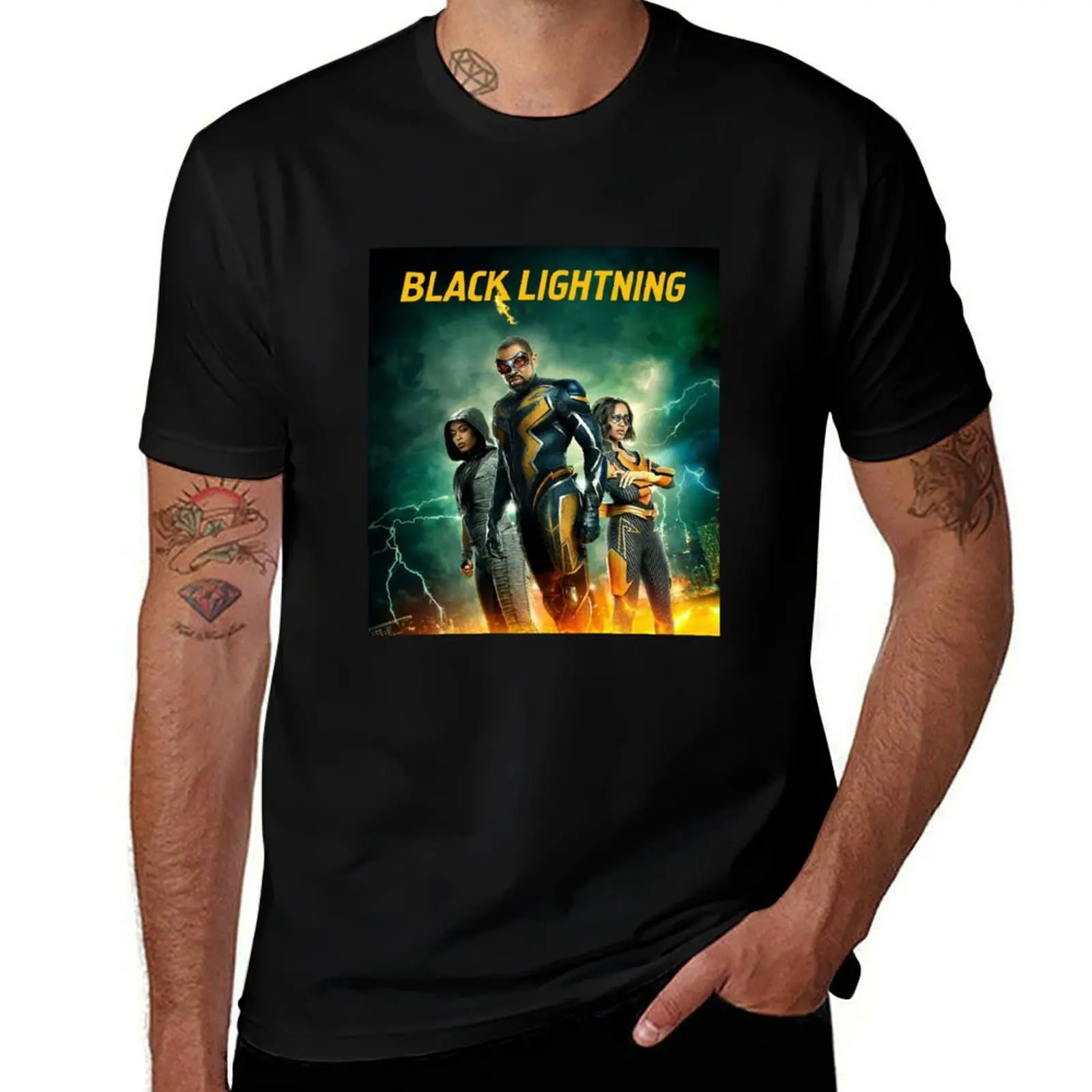 

Black Lightning (2017) T-Shirt cute tops funny meme t-shirts oversize t-shirts man tops mens t shirt graphic