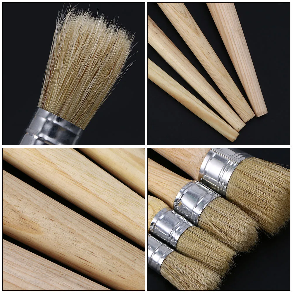 

Wax Brush Round Brushes for Canvas Painting Marine Tip Bristles Furniture