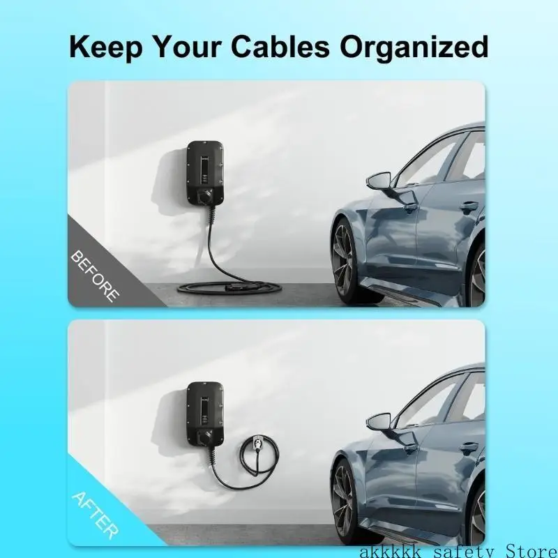 XXFF EV-stekkers Opladers Kabelorganisator Stekkers Houder Opladers voor elektrische auto's Muurbevestiging Onderhoudt
