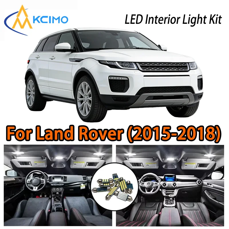 KCIMO For Land Rover Range Rover Evoque L538 (2015-2018) Premium LED Interior Kit - 2 Colors , Quick Installation,  Long-Lasting