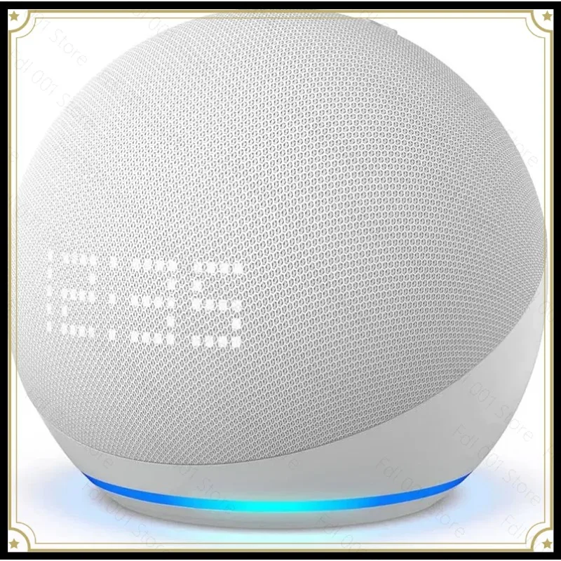 Smart Speaker with Clock Display | Echo Dot 5th & 4th Generation Alexa Voice Assistant Combo