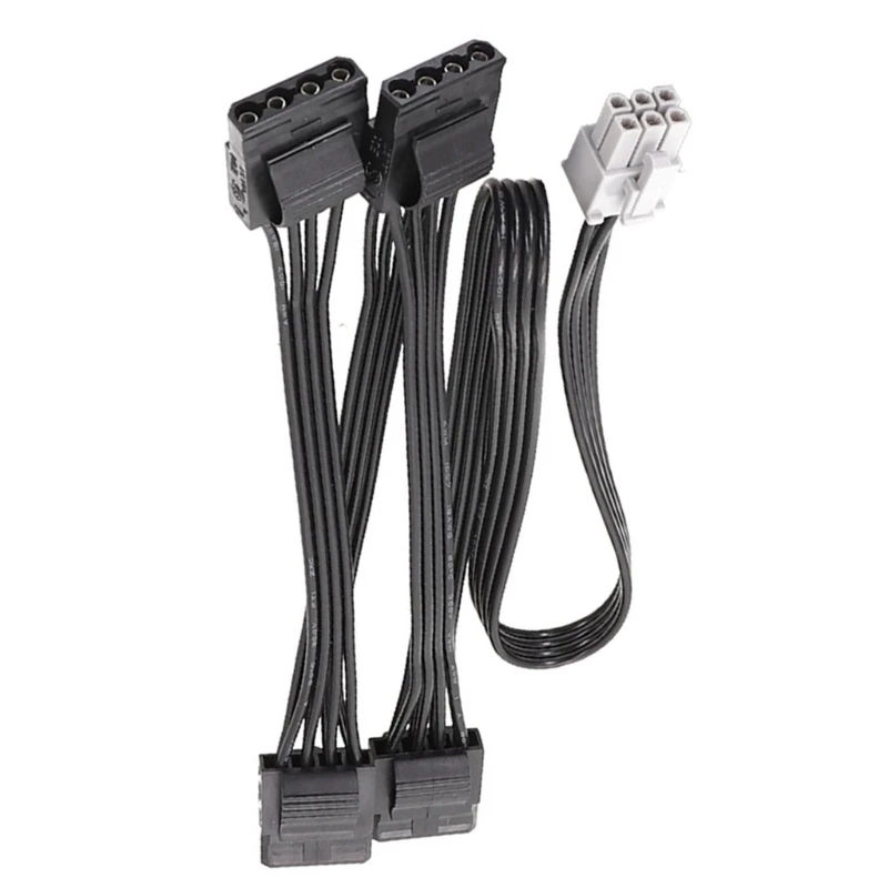 6Pin to 4Pin Molex 4Pin D Type GPU PCIe Power Cable For LEADEX G650 Power Supplyy Dropship