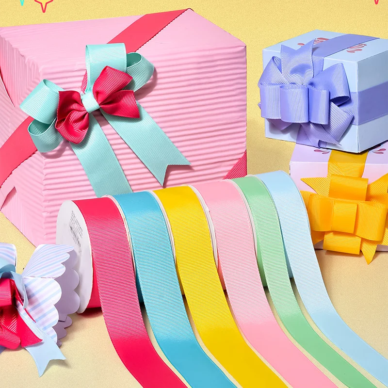 100 metri/colore 6 9 13 16 22 2528 32 38 50 75 100MM Nastri in grosgrain monocolore Scegli materiale fai da te Bordatura a doppia faccia