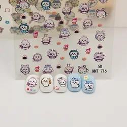 yiji Cartoon Series Usachi, Hachi, Jiyi Cute Mobile Stickers, Water Cup, Pen Holder, Account Decoration Nail Art Stickers