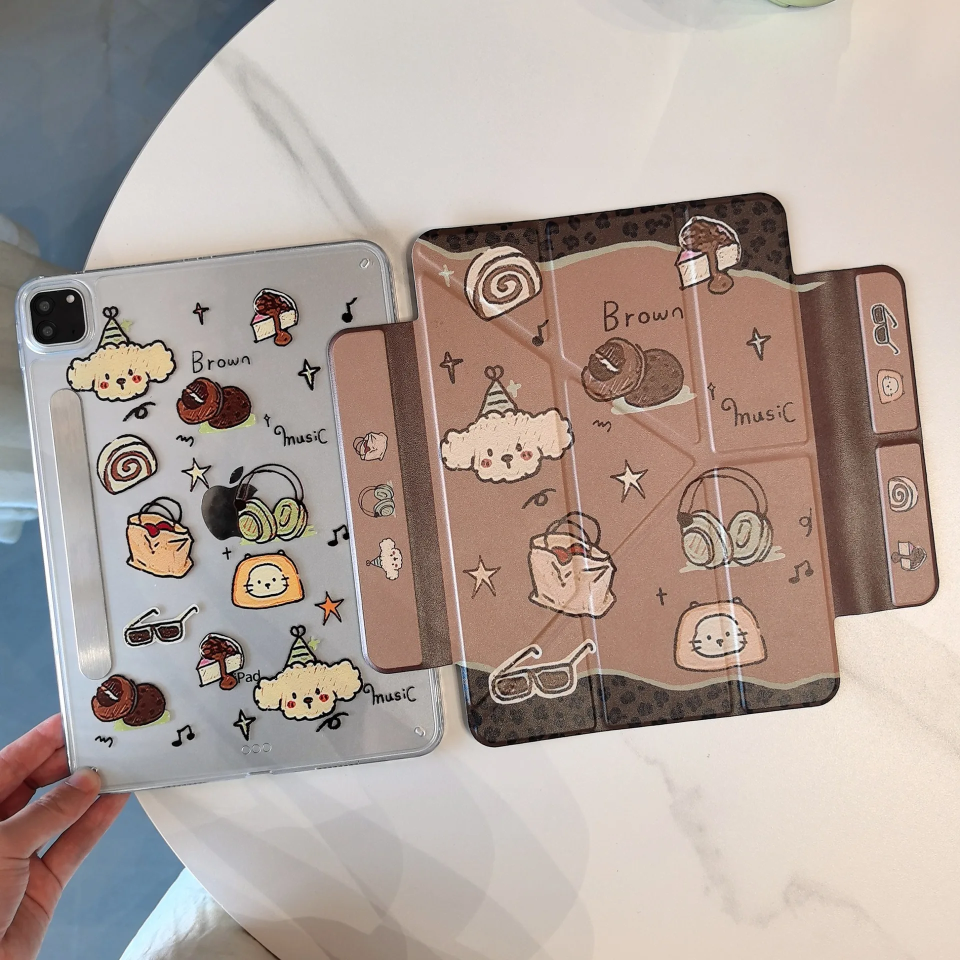 Magnetic Buckle Detachable Tablet Case For iPad Mini6 7 Pro2025 2024 2022 2021 2020 2019 2018 2017 11 10th Air 2 3 4 5 6 7 Cover