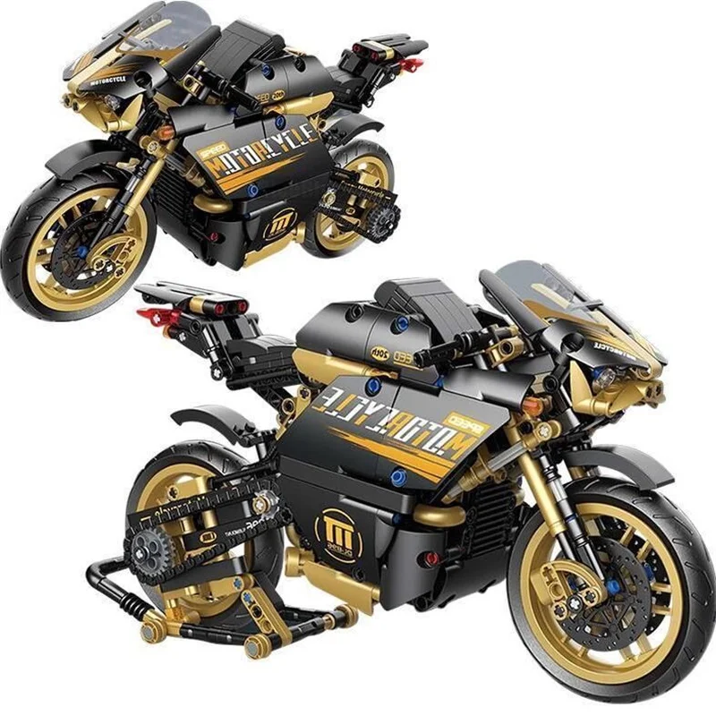 

MOC High-tech Series 33011 832pcs Technology Expert Super Speed Racing Motorcycle Building Blocks Toys for Boys Birthday Gifts