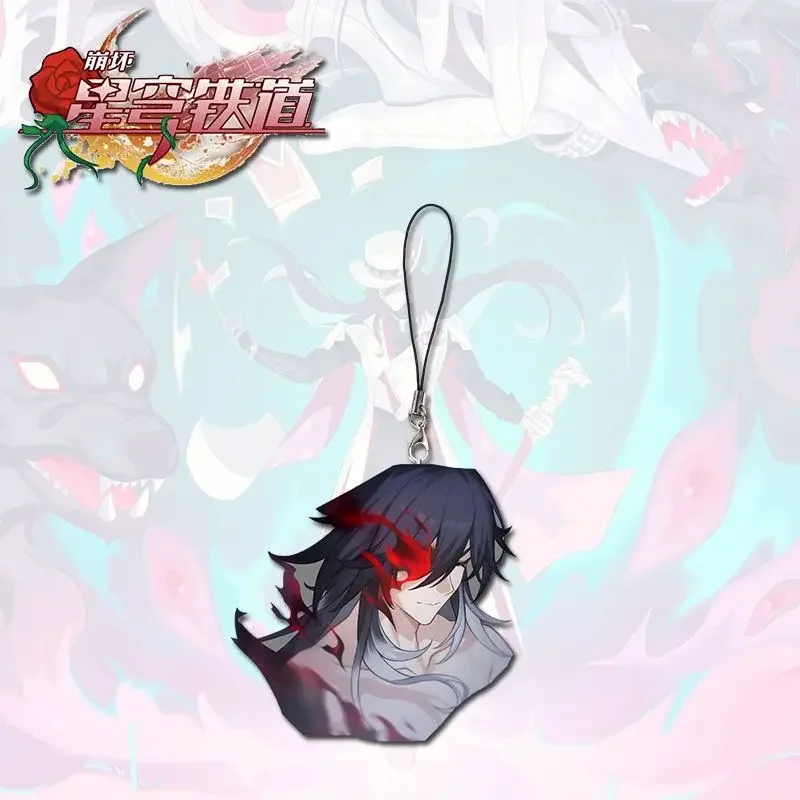 Hot Honkai:Star Rail Galaxy Ranger Ashveil 1-6 Eidolon Acrylic Strap Lanyard For Mobile Phone Case Car Keychain Doll Accessories