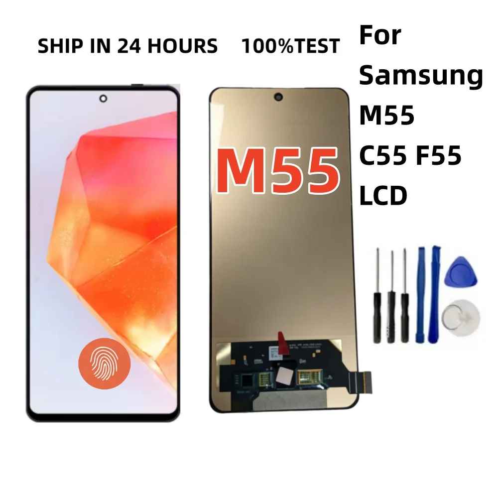 OLED/ TFT For Samsung C55 M55 F55 LCD Display Touch Screen Digitizer Assembly for SM-C5560 SM-M556B SM-E556B/DS with frame