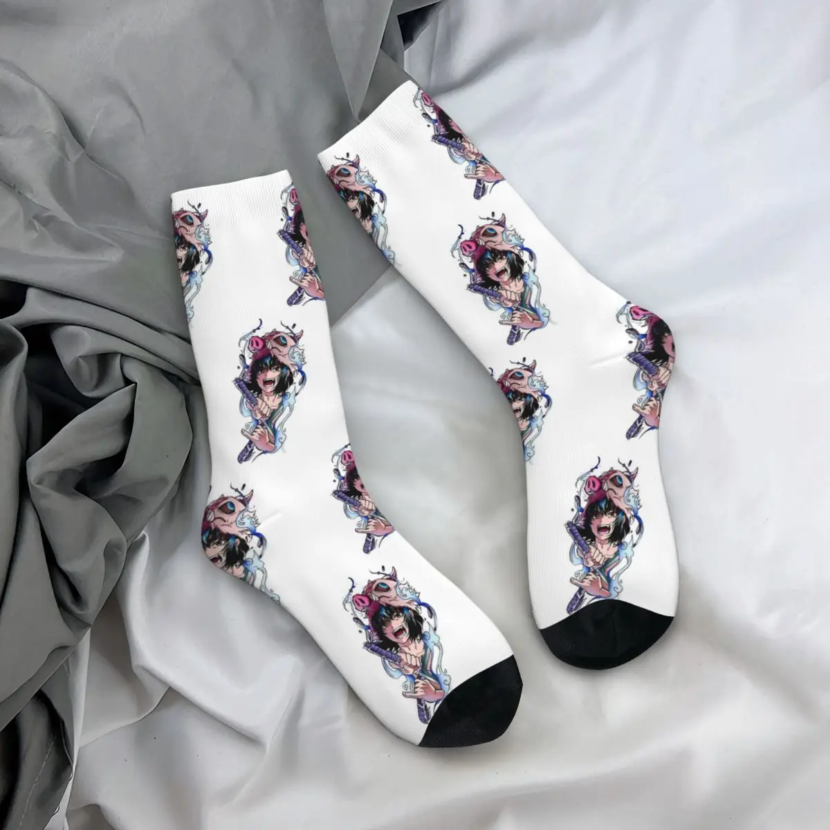 Inosuke Hashibira Classic Men Women Socks Outdoor Novelty Spring Summer Autumn Winter Stockings Gift