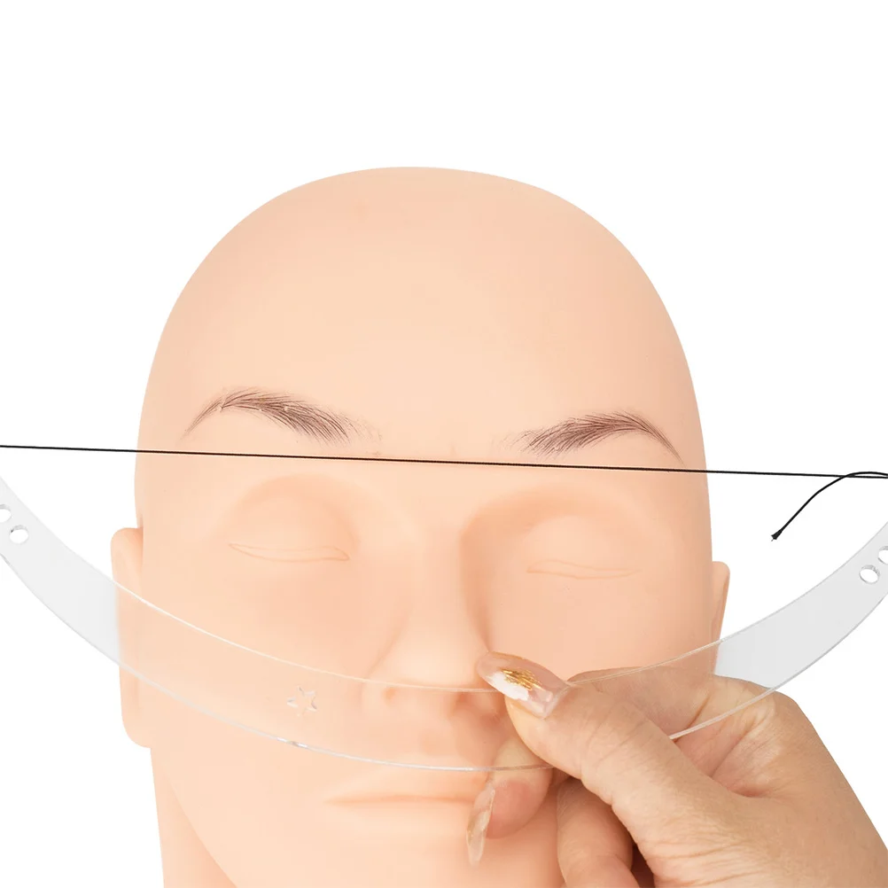 

1Set Acrylic Eyebrow Positioning Tool Bow-Shaped Design Eyebrow Level Measuring Ruler for Microblading Use Reliable