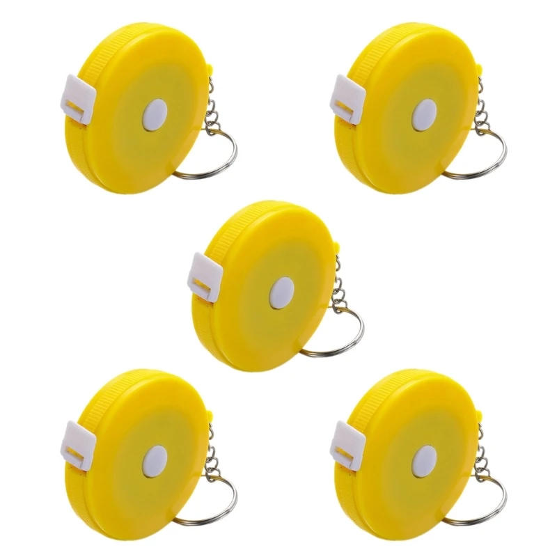 5Pcs Retractable Measuring Tape 150cm Tape Measure for Body Clothing Size Measuring Double Scale Small Tape Measure