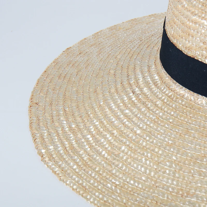 2024 Luxury Desige Oversized Beach Hats For Women Wide Brim Floppy Straw Hat Elegant Sun Hat UV Protection Sunshade Big Hat