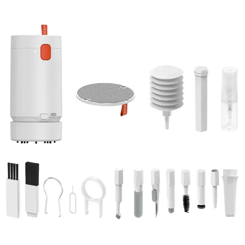 21 IN 1 Multifunctional Cleaner Set Computer Phone Earphone Camera Cleaning Kit Mini USB Charging Desktop Cleaner Keycap Puller