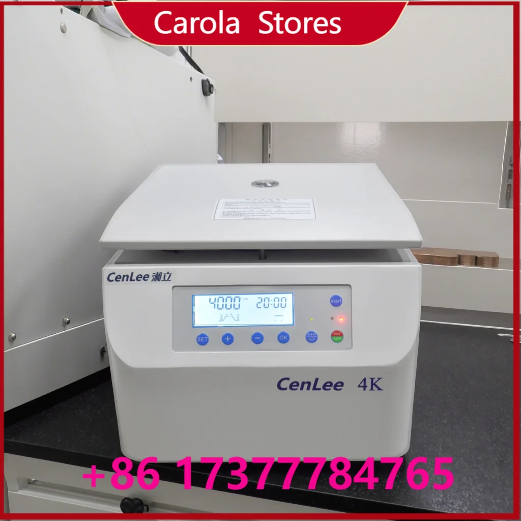 4000RPM Benchtop Lab Centrifuge with 6×50ml Angle Rotor, LCD Display Low Speed Centrifuge for Clinical Lab PRF Separation