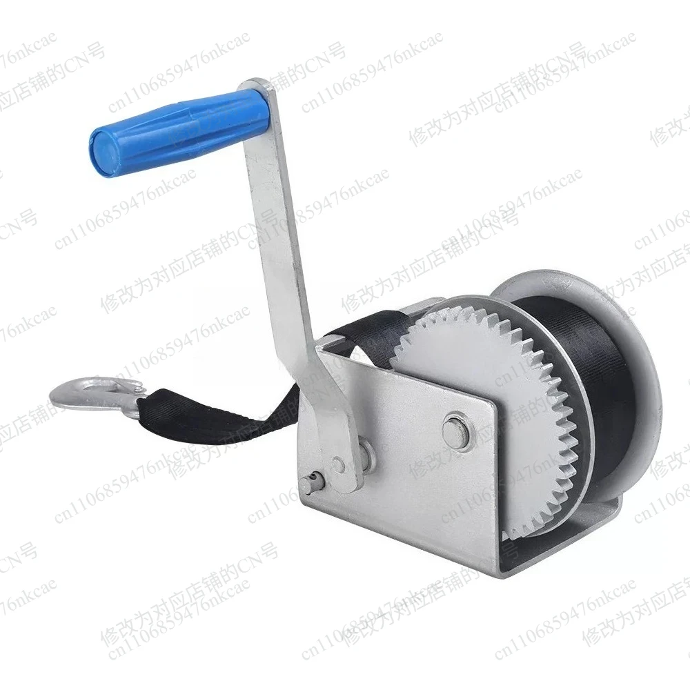 3-speed manual trailer winch: household 2600kg capacity hand crank