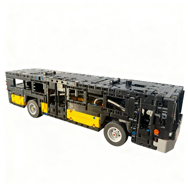 1189pcs MOC Bus Technical Model Building Blocks Architecture Collection Education Creative Birthday DIY 3D Art Display Assemble