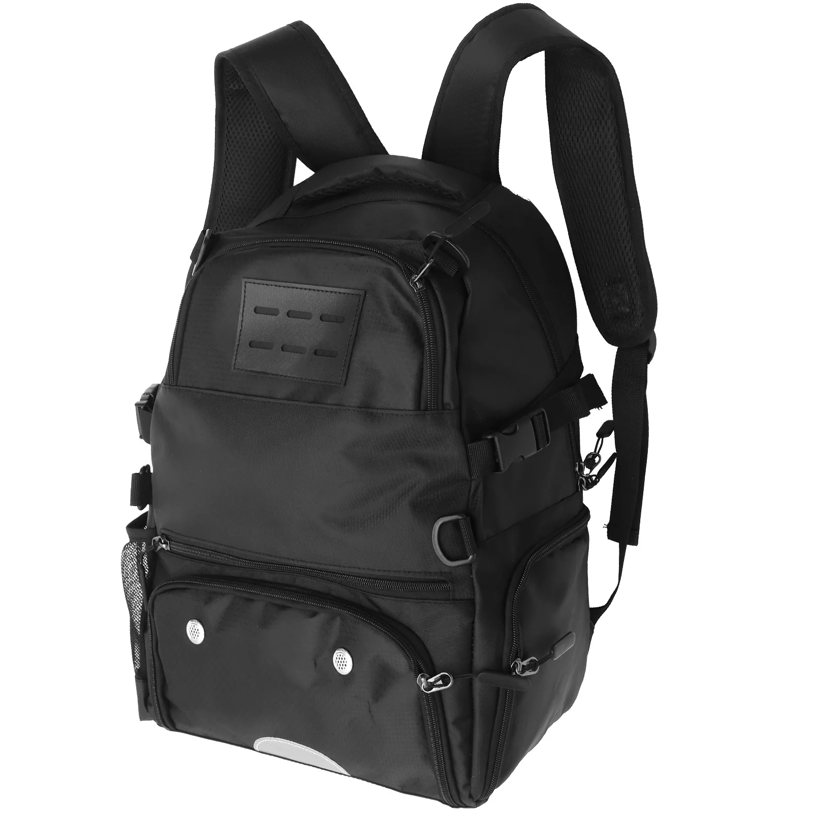 1Pcs Large Capacity Men Backpack Oxford Cloth Lightweight Satchel with Pull Out Sport Ball Storage Net and 2 Buckles for Daily