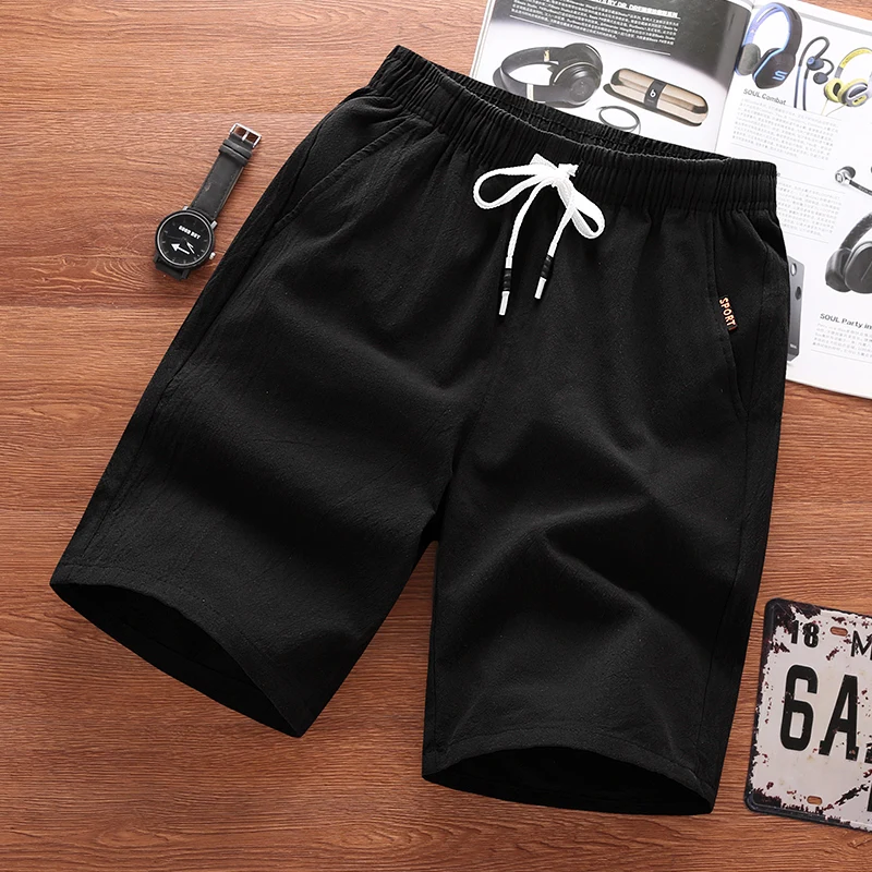 Summer Cotton Shorts Men Boardshorts Breathable Beach Shorts Comfortable Fitness Basketball Sports Short Pants Male bermudas