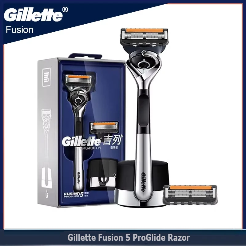 Gillette Fusion 5 Proglide Scheermes Met Mangetic Stand Premium Editie Flex Ball Tech 5 Lagen Ultra Dunne Messen Scheermachine