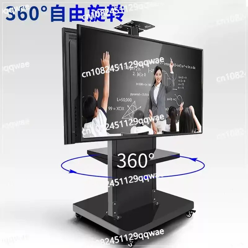 55/65/75/85 inch back-to-back dual-screen TV bracket vertical lift floor mobile cart exhibition hall meeting