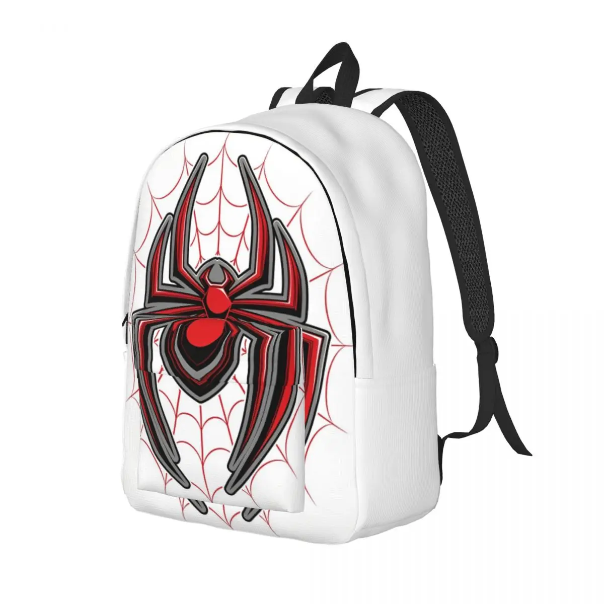 Spider Man Miles Morales Illustrated Spider In Web Backpack Boy Backpacks  Streetwear School Bags Cycling Designer Rucksack