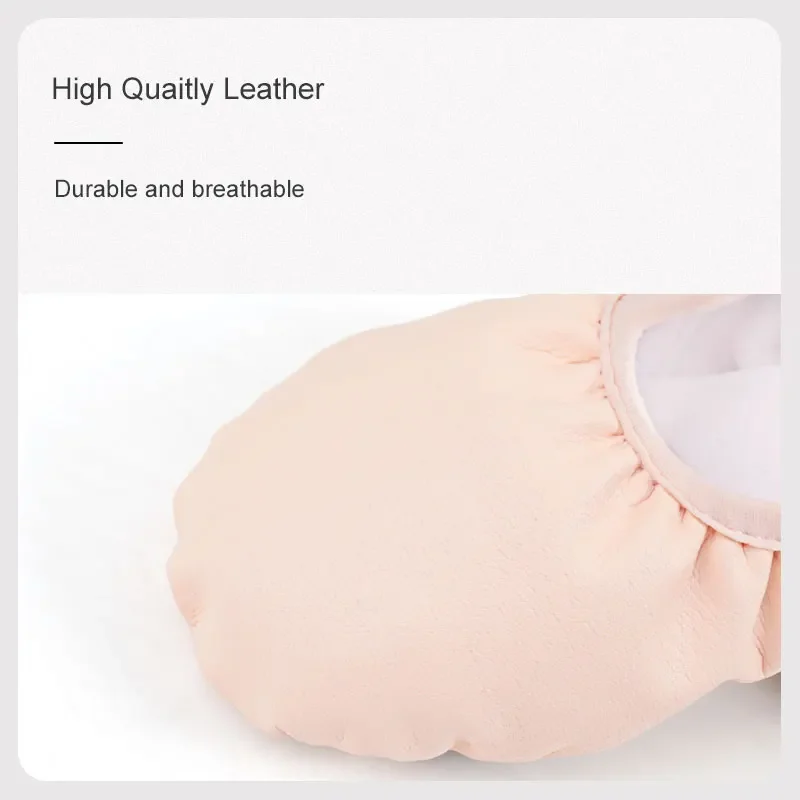 Leather Ballet Shoes for Women Kids, Soft Sole Dance Practice Slippers for Ballet Class