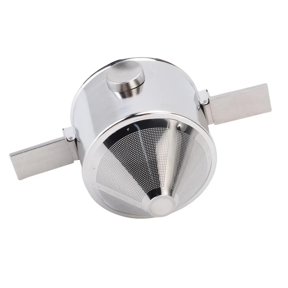 Stainless Steel Pour Over Coffee Dripper Collapsible Single Serve 1-2 Cup Reusable Coffee Filter Easy To Clean Paperless
