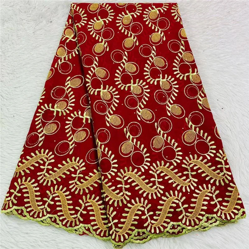 5 yard Swiss lace fabric heavy beaded embroidery African 100% cotton fabrics Swiss voile lace popular Dubai style 29L272403