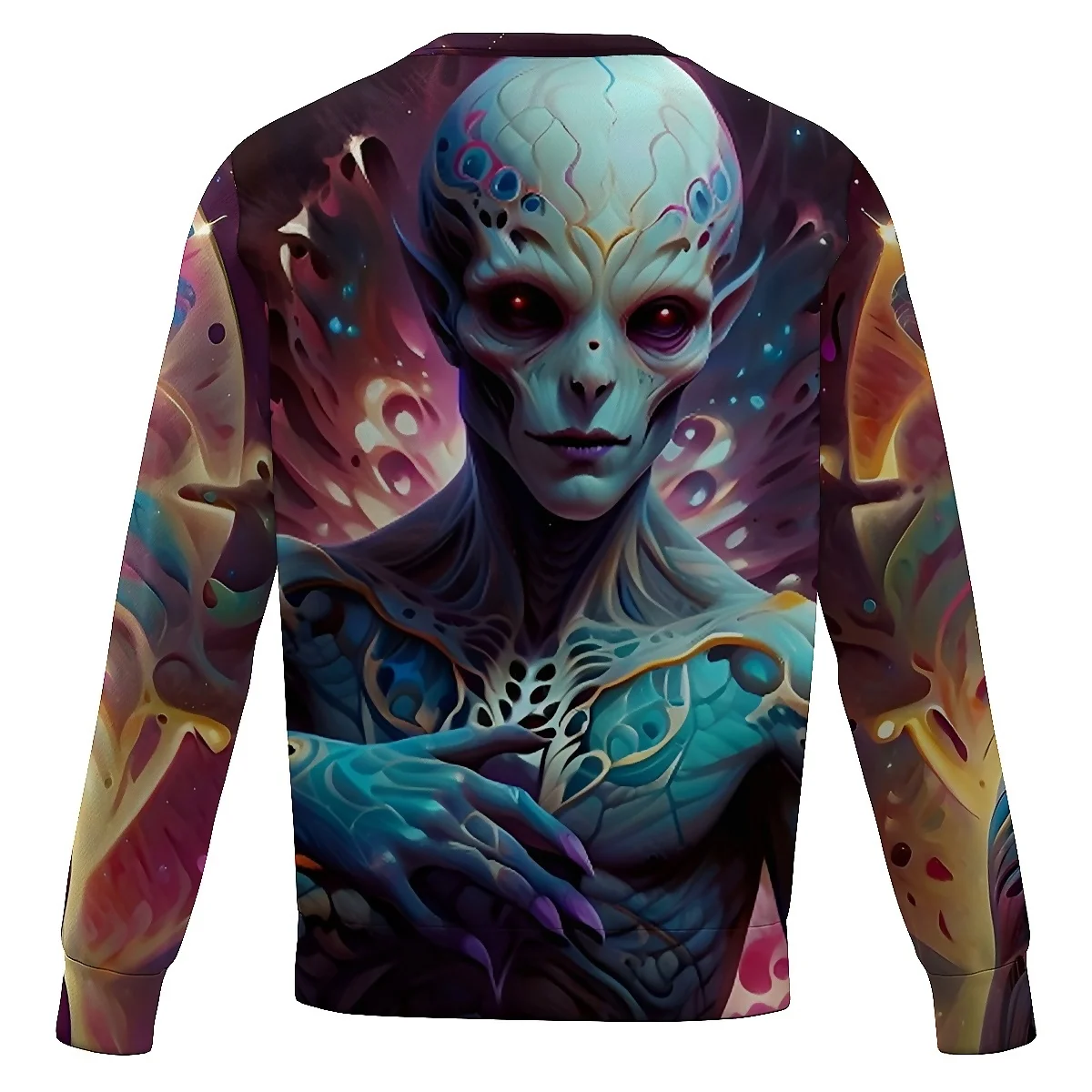 LIASOSO Enchanted Creature 3D Print Sweatshirt Halloween Edition Scary & Magical Design Long Sleeve Unisex for Any Event