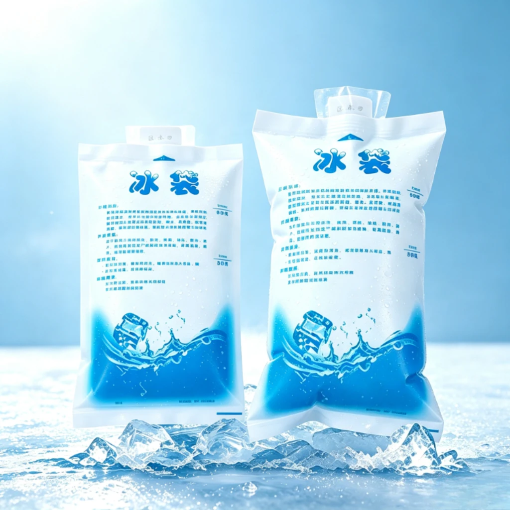 12PC Water Inject Cold Ice Bags Leak Resistant Reusable Cool Pack For Travel Storage Seafood Meat Fresh Transport First Aid