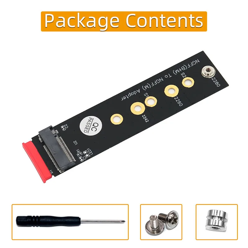 

M.2 B+M Key to M Key SSD Adapter Riser Board Converter Expansion Card Support 2242 2260 2280 NGFF M.2 NVME PCIE SSD NVME Adapter