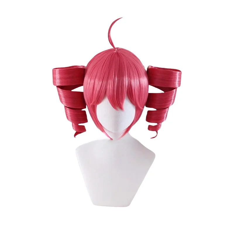 Anime Kasane Teto Wig Cosplay Women Cute Red Ponytail Wig High Heat Resistant Hair Teto Wig Free Wig Cap