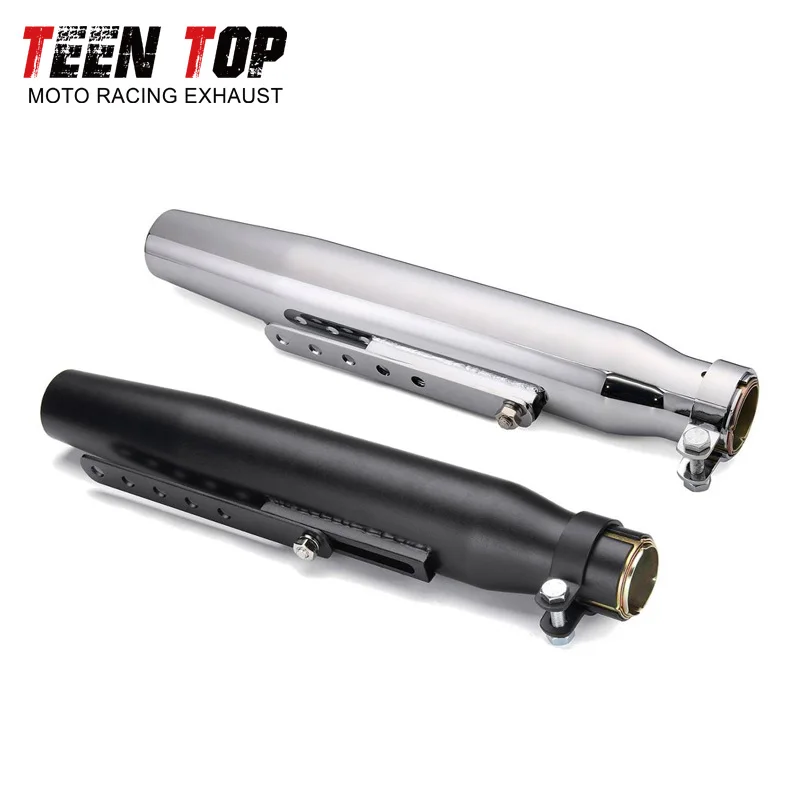 

38mm-45mm Universal Motorbike Exhaust Pipe Vintage 410mm Exhaust Muffler Retro Cafe-Racer Exhaust Elbow Escape Moto Silencieux