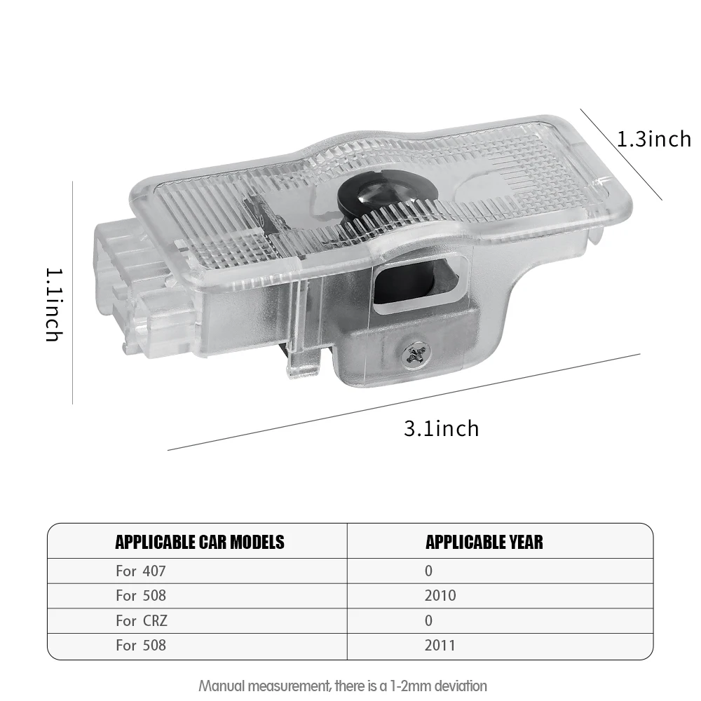 Car Door Welcome Light LED Laser Projector Induction Lamp For Peugeot 408 4008 308 3008 Rifter 5008 508 2008 208 301 RCZ 407 608