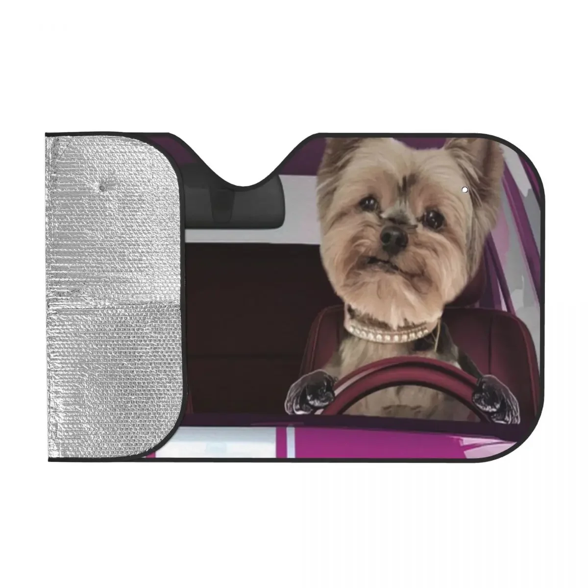 Auto Interior Funny Dog Design Car Visor High Quality Schnauzer Dog Driving 3D Summer UV Protection Front Windshield Sun Shade