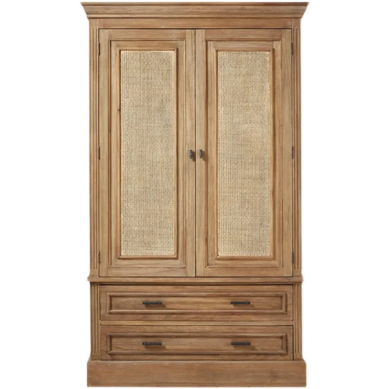 

American style, solid wood, storage cabinet, retro, double open, double door, storage, furniture, wardrobe
