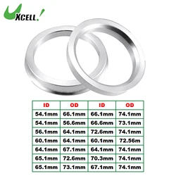 UXCELL 자동차 허브 센터 링 휠 보어 센터 스페이서 알루미늄 합금, 54.1mm, 56.1mm, 60.1mm, 64.1mm, 66.6mm, 70.3mm, 72.6mm, 2 개