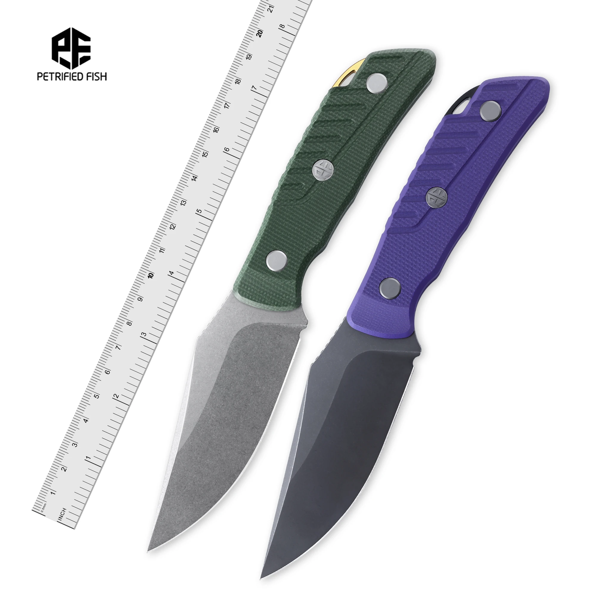 

Нож Petrified Fish PFP16 Barracuda N690 Blade G10: высококачественный практичный инструмент для выживания и туризма, EDC-нож для исследований